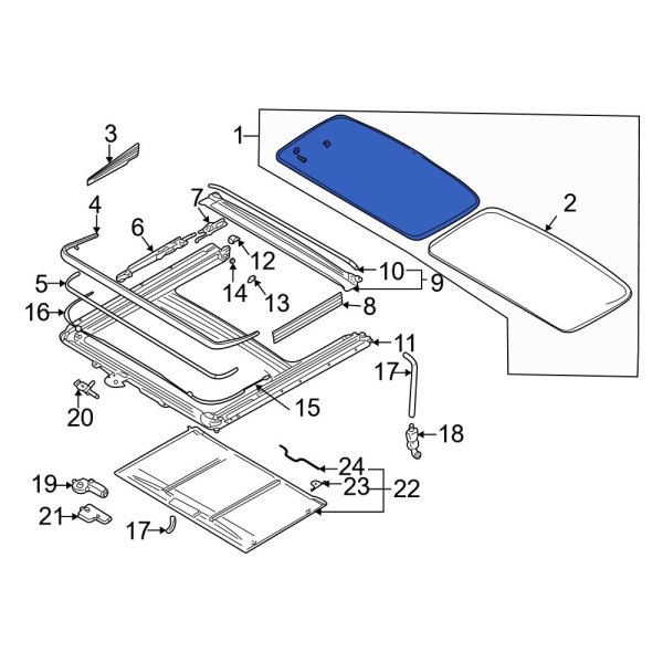 Sunroof Glass