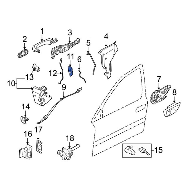 Door Lock Rod Cover