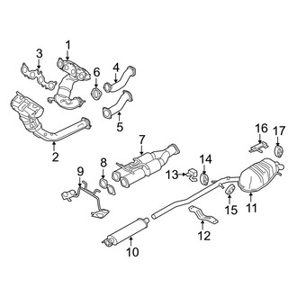 Volvo OE - Exhaust System - Exhaust Components (W/O R-Design Package), (4.4L)
