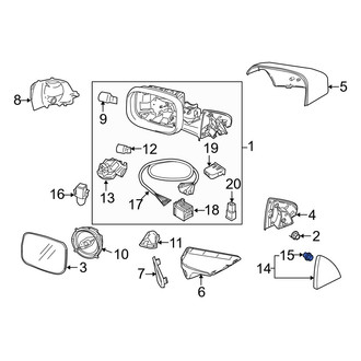 Volvo OE - Door Mirror Trim Ring Clip