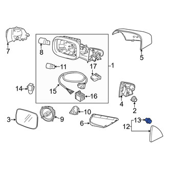 Volvo OE - Door Mirror Trim Ring Clip