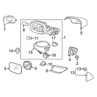 Volvo OE - Front Door - Outside Mirrors (W/O Blind Spot System, With Power Folding)