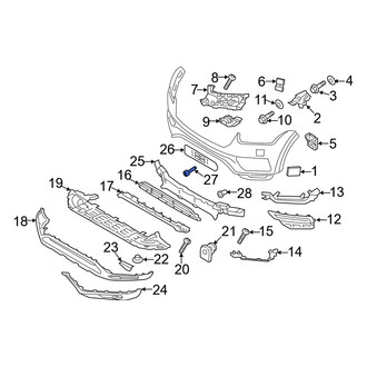 Volvo OE - License Plate Bracket Screw