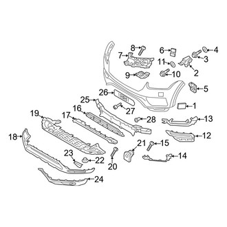 Volvo OE - Front Bumper - Bumper & Components (Trim & Brackets), (T5 R-Design / T6 R-Design / T8 R-Design)