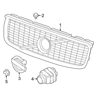 Volvo OE - Grille (With Dark Theme), (T5 R-Design / T6 R-Design / T8 R-Design)