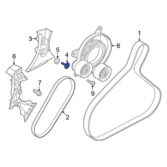 Volvo OE - Front Accessory Drive Belt Cover Bolt