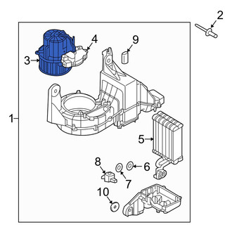 Volvo OE - Rear HVAC Blower Motor Assembly