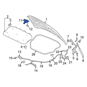 Volvo OE - Front Left Hood Safety Catch