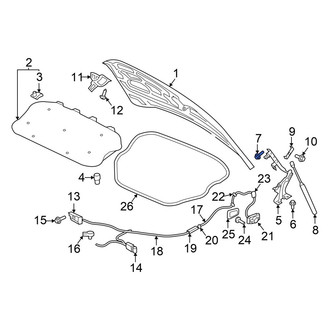 Volvo OE - Upper Hood Hinge Bolt