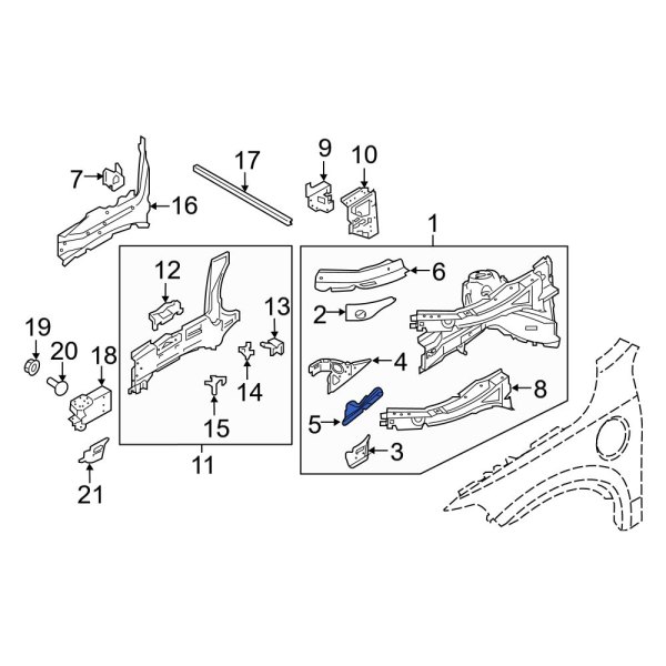 Fender Apron Bracket