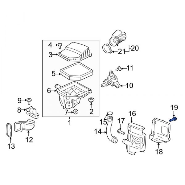 Engine Air Intake Hose Bolt