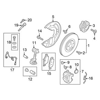 Volvo OE - Front Suspension - Brake Components (19" Brakes)