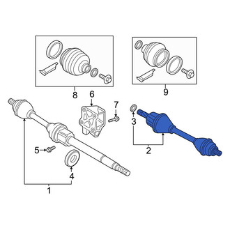 Volvo OE - Front Left CV Axle Assembly