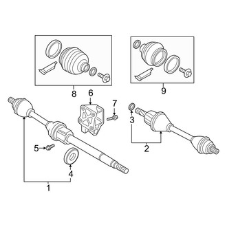 Volvo OE - Front Suspension - Drive Axles (T8 Recharge Inscription / T8 Recharge Inscription Expression / T8 Recharge R-Design)