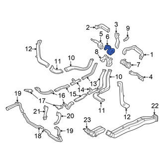 Volvo OE - Center Upper HVAC Duct Adapter