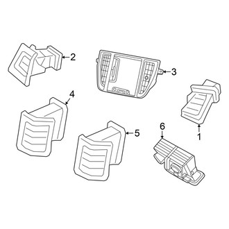 Volvo OE - Instrument Panel - Ducts (From CH# 348733, Louvers)