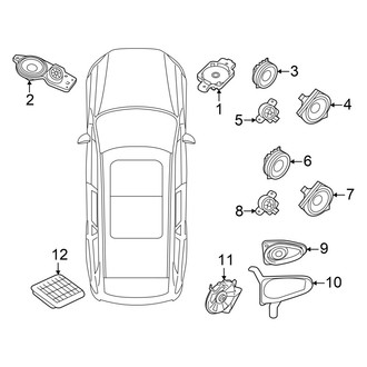 Volvo OE - Instrument Panel - Sound System (From CH# 348733, Speakers)