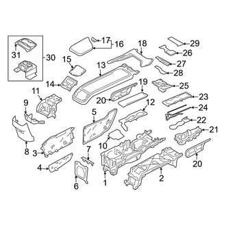 Volvo OE - Front Console (Console & Trim, to CH# 348732), (T5 Inscription / T5 Momentum / T5 R-Design / T6 First Edition / T6 Inscription / T6 Momentum / T6 R-Design)