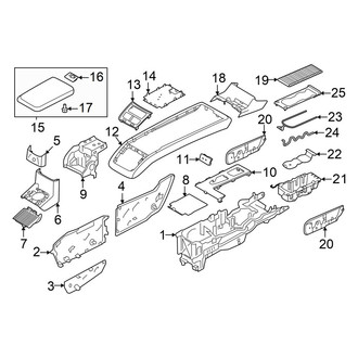 Volvo OE - Front Console (Console & Trim, from CH# 348733), (T8 Core / T8 Plus / T8 Ultra)