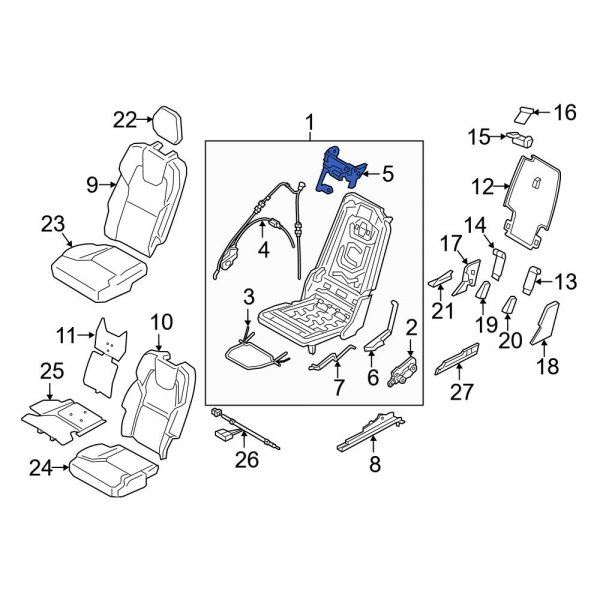 Folding Seat Latch Release Handle