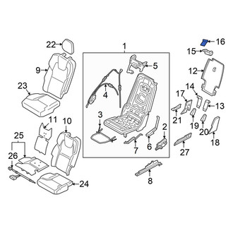 Volvo OE - Center Left Folding Seat Latch Release Handle