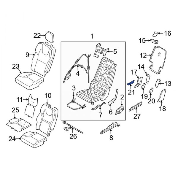 Seat Back Recliner Adjustment Handle