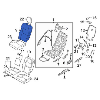 Volvo OE - Center Seat Back Cushion Cover