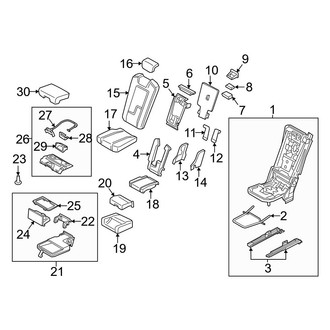 Volvo OE - Seats & Tracks - Rear Seat Components (2nd Row Inner Seat Components)