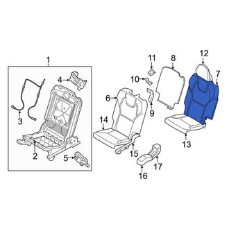Volvo OE - Rear Left Seat Back Cushion Cover