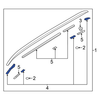 Volvo OE - Left Outer Roof Luggage Carrier Side Rail Seal Kit