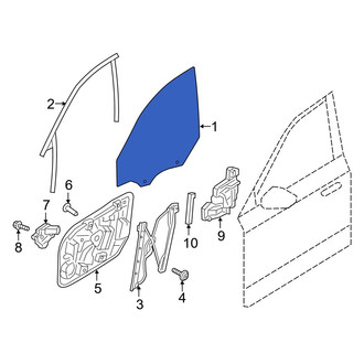 Volvo OE - Rear Left Door Glass