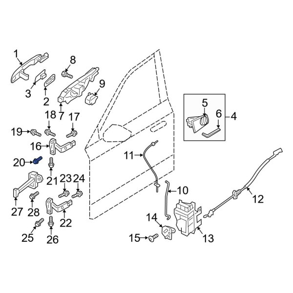 Door Hinge Bolt