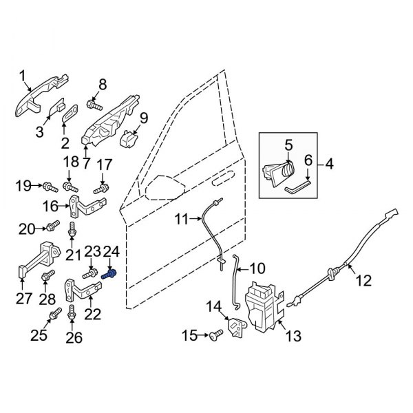 Door Hinge Bolt