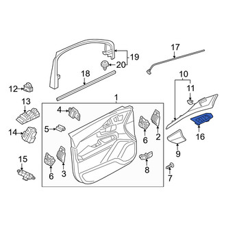 Volvo OE - Rear Left Door Switch Trim Panel