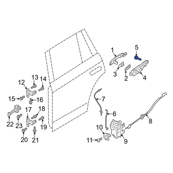 Exterior Door Handle Base Screw