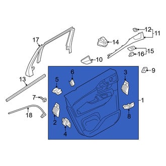 Volvo OE - Rear Left Inner Door Interior Trim Panel