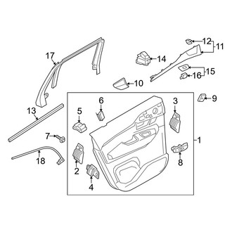 Volvo OE - Rear Door - Interior Trim (To CH# 348732, W/O Sunshade)