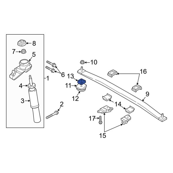 Volvo OE 31429578 Leaf Spring Spacer