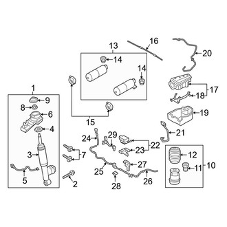 Volvo OE - Rear Suspension - Shocks & Components (With Auto Level), (FWD)