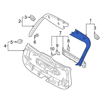 Volvo OE - Rear Right Upper Liftgate Trim