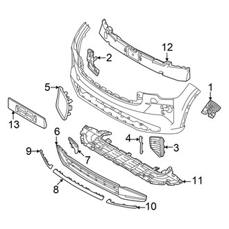 Volvo OE - Front Bumper - Bumper & Components (From CH# 348733, W/O Dark Theme, Trim & Brackets)