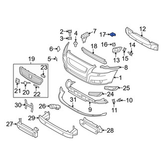 Volvo OE - Front Bumper Cover Retainer