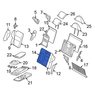 Volvo OE - Rear Left Inner Seat Back Cushion Cover