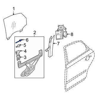 Volvo OE - Rear Window Regulator Rivet