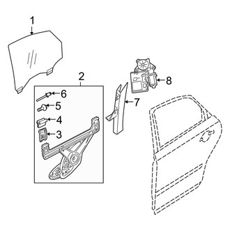 Volvo OE - Rear Door - Glass & Hardware