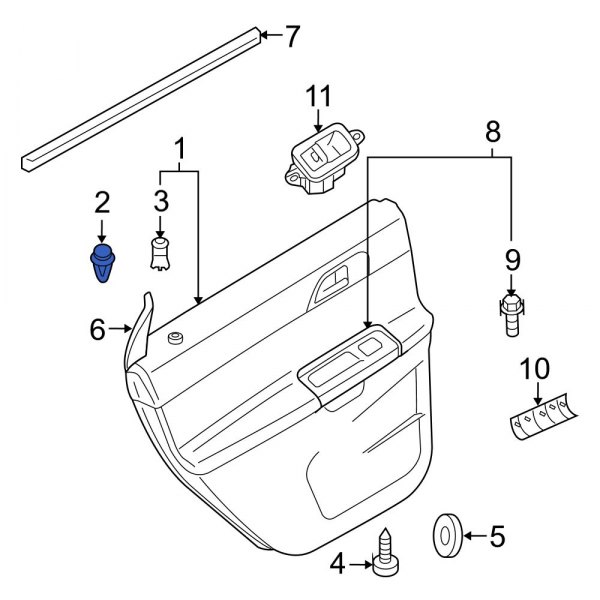 Door Interior Trim Panel Retainer