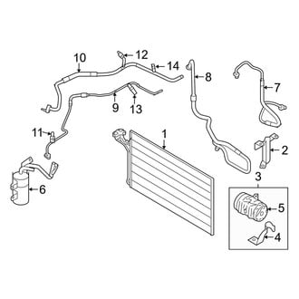 Volvo OE - Air Conditioner & Heater - Condenser, Compressor & Lines (T5 / T5 R-Design)