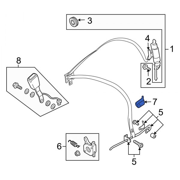 Seat Belt Bolt Cover Cap