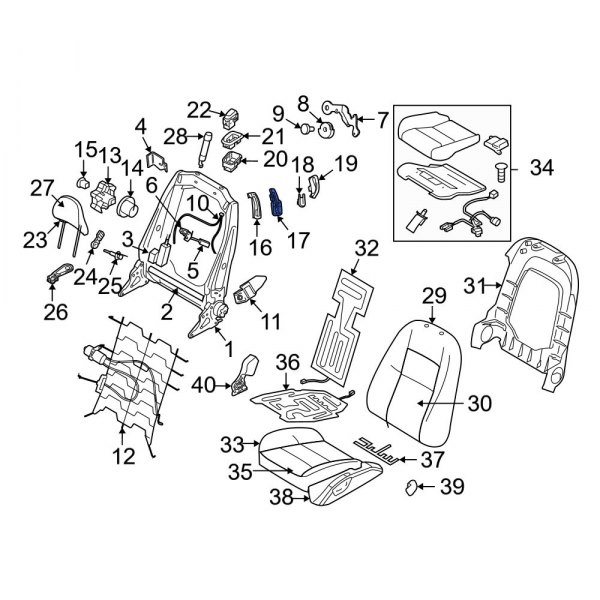 Seat Lumbar Adjustment Knob