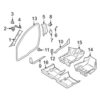 Volvo OE - Pillars, Rocker & Floor - Interior Trim (T5 / T5 R-Design)